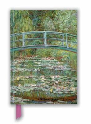 Claude Monet - Bridge over a Pond for Water Lilies Foiled Blank Journal, Hard...