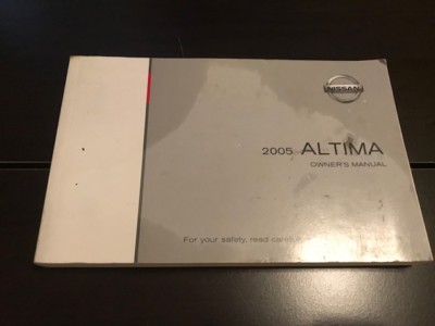 2005 Nissan Altima Owners Manual OEM Free Shipping eBay Australia