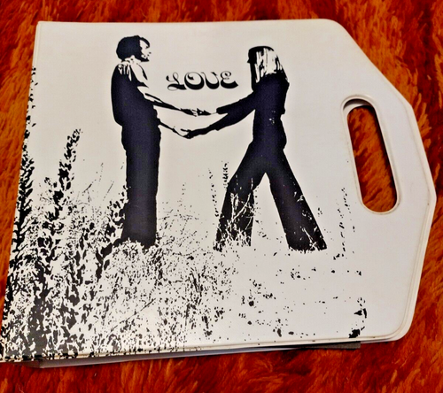 Vintage Hippy Era Portable Op-Art Ring Binder LOVE