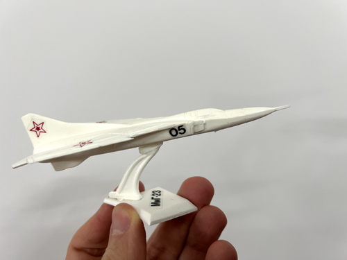 Vintage Soviet 1:100 Model Aircraft MIG-23 – Original Box , Rare USSR MIG Toy - Picture 13 of 15