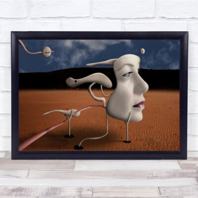Eine Hommage an Salvador Dalan kreative Bearbeitung Dali Gesicht Surrealismus Wandkunstdruck