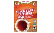 MONK FRUIT IN THE RAW Zero-Calorie Sugar Substitute Packets, 40 Count Box