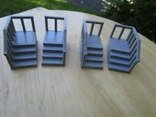 (4) " S "  SCALE  STAIR'S WITH HAND RAIL    L@@K     3D  PRINTED    1:64 SCALE