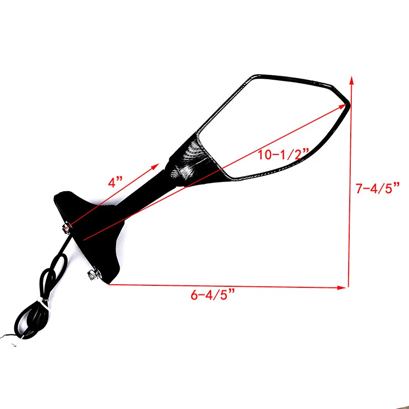 FOR Yamaha FZ6R 2010-2014 LED TURN SIGNAL REARVIEW SIDE RACING MIRRORS BLACK SET - Image 2 of 4