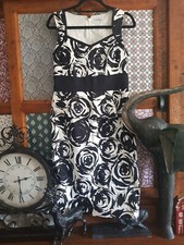 M&S black & white dress size 12.autograph.wedding.party.cocktails.holiday.sale