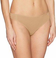 Calvin Klein Women's Plus Size Form Thong Beige Bare 3X NWOT