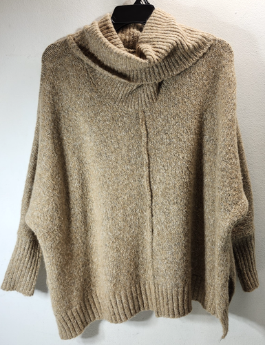 Kaisley Anthropologie chunky thick knit turtleneck sweater oversized dolman S - Picture 5 of 8