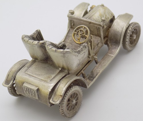Vintage Italian Handmade Genuine Silver RARE Opel Coupe 1909 LARGE Car Figurine - Picture 5 of 13