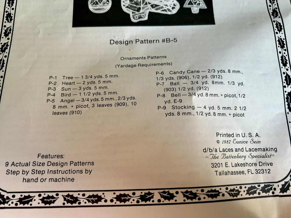 BATTENBERG LACE Christmas Collection Eunice Sein Ornaments Stocking Kit - Image 3 of 4