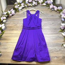 Davids Bridal Dress Size 2 Purple Sleeveless Maxi Lined A-Line Prom Bridesmaid