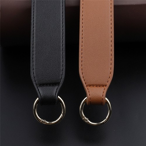 1X Solid Thick PU Leather Bag Handle Accessories Wide bag Strap with Spring Ring - Picture 15 of 20