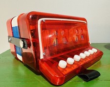 7 Key 2 Bass Small Accordion Educational Musical Instrument Rhythm Toy Red SS5