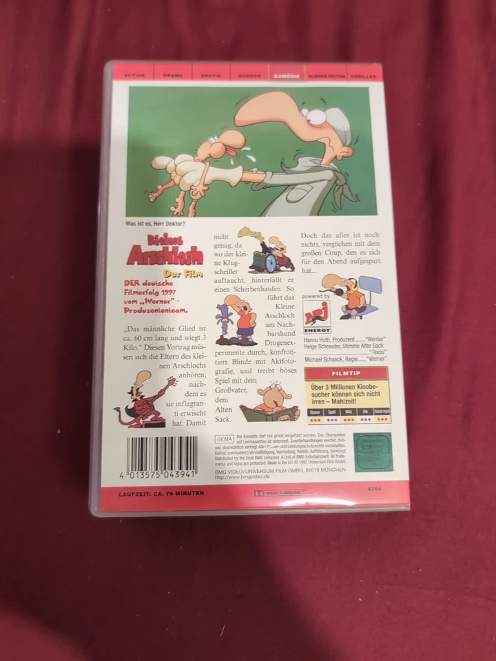 Kleines Arschloch  -  Der Film - von Walter Moers auf VHS in gutem Zustand - Bild 2 von 2