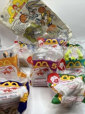 1996 Mcdonald s Space Jam Happy Meal Toys NIP Complete Set of 8 With Bag