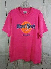 Vtg Hard Rock Cafe Orlando Save The Planet T Shirt USA Single Stitch L NEON 90s