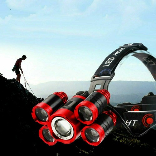 90000LM 5 Cabezales XM-L T6 LED Faro Disparo Largo Linterna Cabezal Antorcha - Imagen 9 de 19
