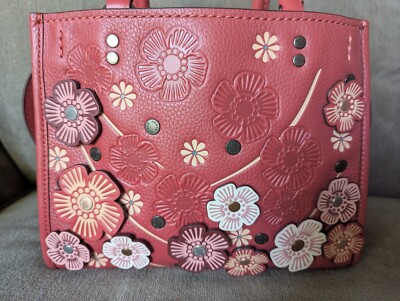 Coach 1941 Tea Rose Rogue 25 Washed Red EEUC Free Ship | eBay