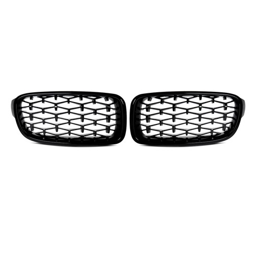 Gloss Black Diamond Front Kidney Grille Grill For BMW 3 Series F30 F31 2012-2019 - Picture 3 of 14