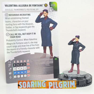 Marvel Heroclix VALENTINA ALLEGRA DE FONTAINE - 017 UNCOMMON Studios Next Phase