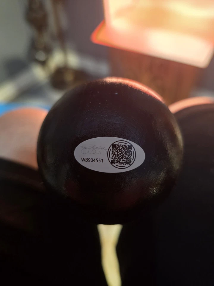 Bate de béisbol negro autografiado por Jim Thome Louisville Slugger Pro Stock (JSA) Foto 4 de 4