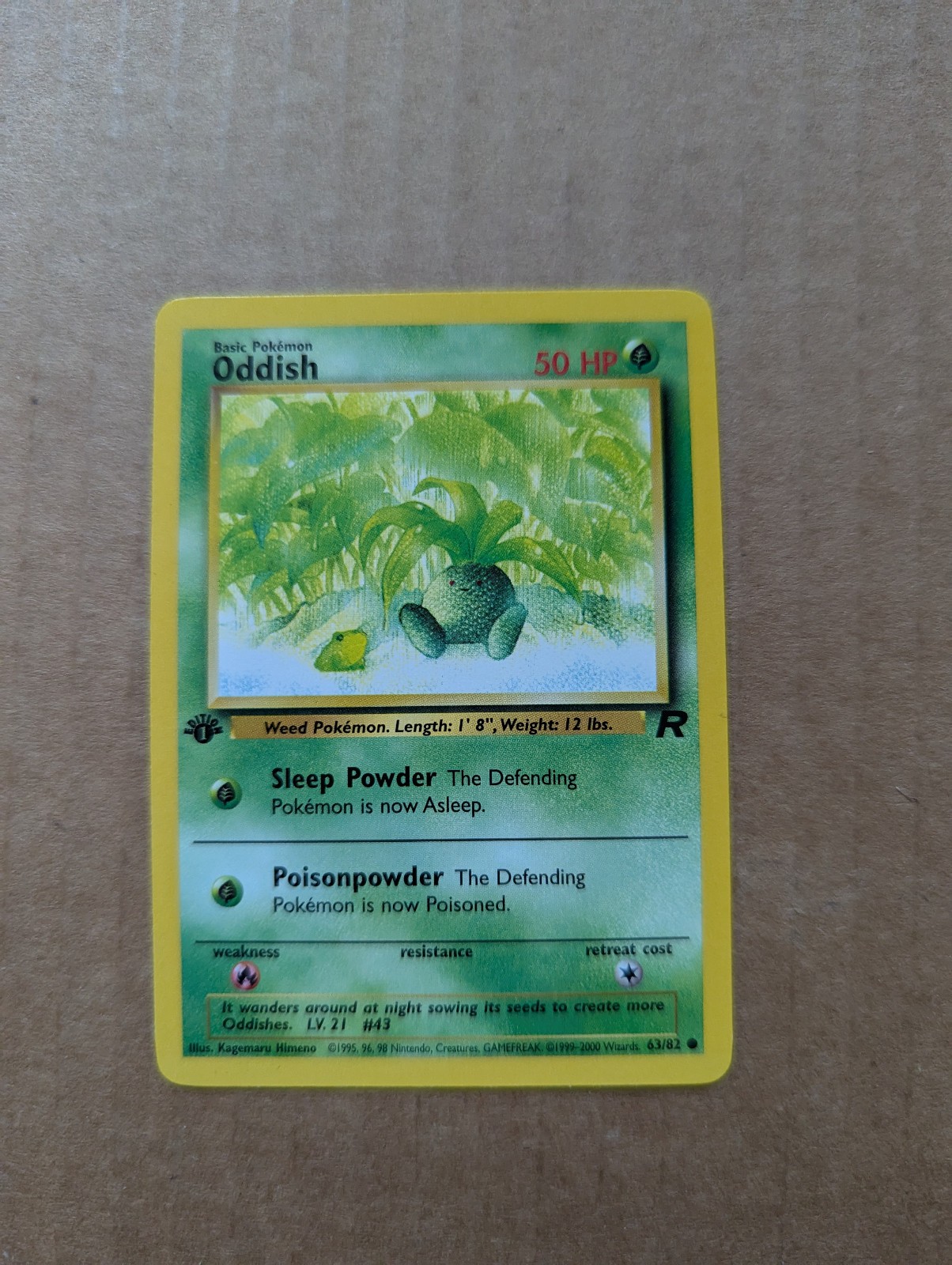 Oddish 1st Edition Team Rocket #63/82 Common Pokemon Card