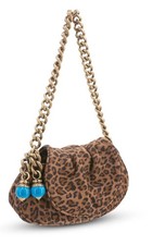 JIMMY CHOO Brown Sueded Leopard Print Tassel ...