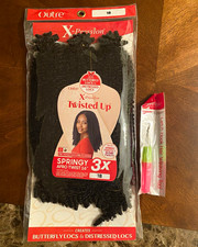 Outre X-Pression Springy Afro Twist 16 in 1B Crochet Hair Extension with latch