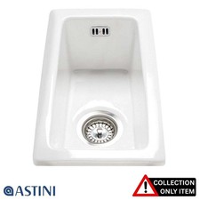 Astini Hampton 50 0.5 Bowl White Ceramic Undermount Kitchen Sink "Graded"