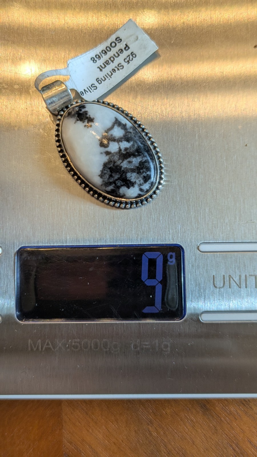 Zebra Jasper Oval Pendant – Solid 925 Sterling Si… - image 8