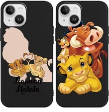 2 Pack Lion King Black Phone Cases for iPhone 14 Plus Case FLAT SHIPPING