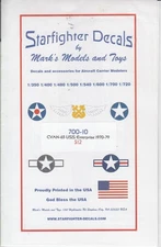 STARFIGHTER DECALS 1/700-10 USS Enterprise 1970-79