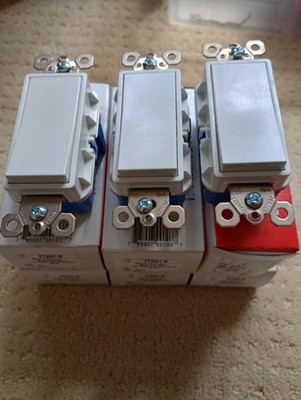 (9pcs) LEGRAND Pass & Seymour PT2601-W PlugTail Decorator Single Pole Switch 15A