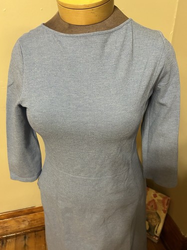 BOSS Hugo Boss Dress Knee Length Sheath in Sky Blue Career Missing Size Tag - Picture 3 of 11