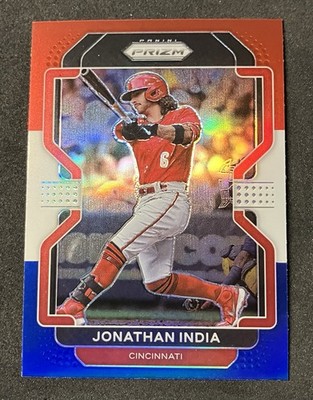 2022 Panini Prizm Jonathan India Red White & Blue Tier II Prizm #114 Cincinnati