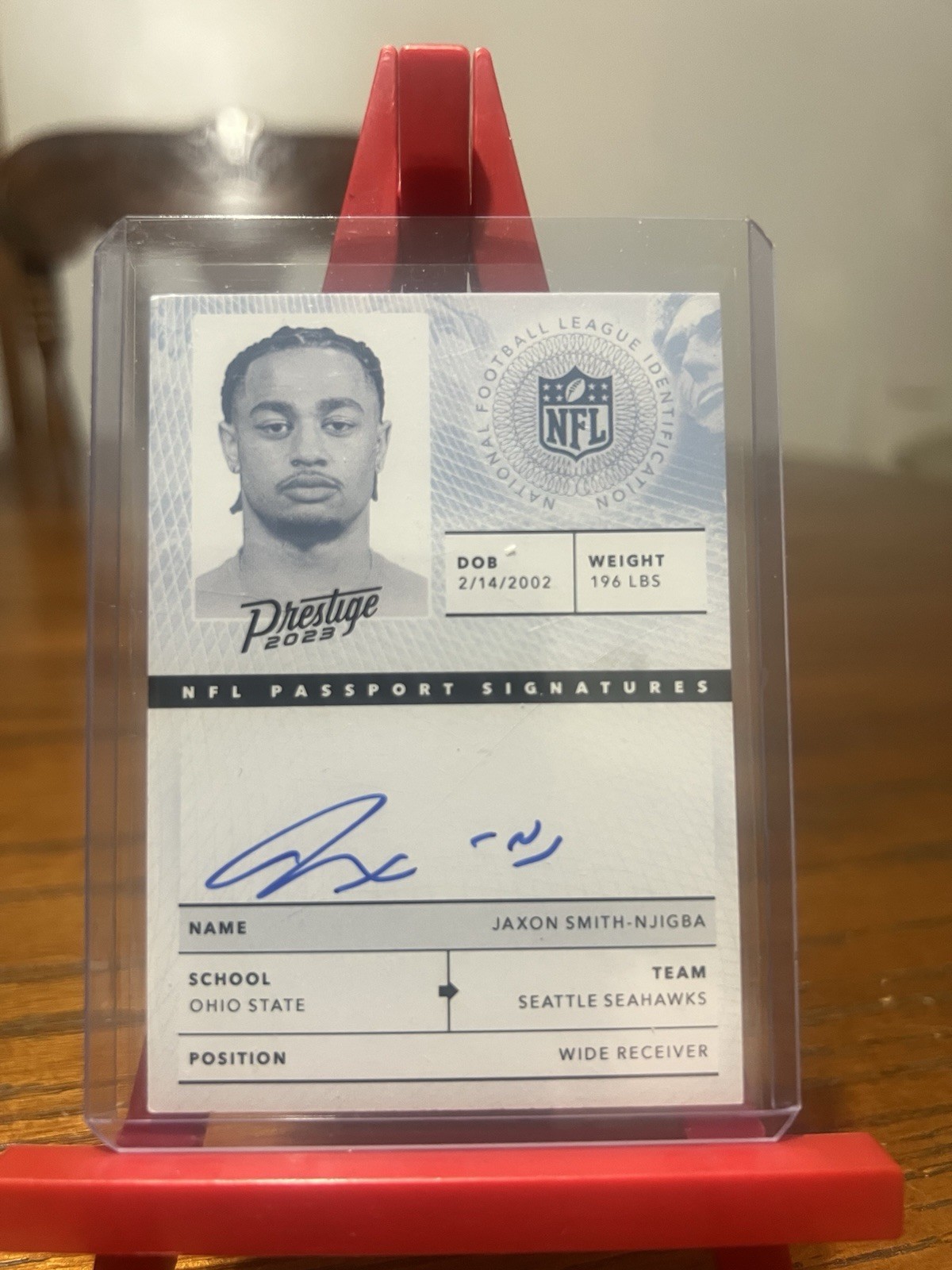 🔥2023 Jaxon Smith-Njigba Prestige Passport Signatures On Card Auto #NPS-JSN RC