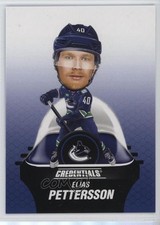 2024 Credentials Arena Giveaways Bobbleheads Blue Back /25 Elias Pettersson 1jz3