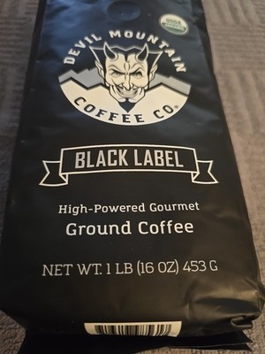 正月セール！DeliciousTaylormade “The BLAC Black Label Devil Mountain Dark Roast Strong Ground Coffee 16 Oz