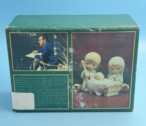 Precious Moments 142743 The Nativity 3-Piece Porcelain Figurines 1982 WITH BOX - Picture 8 of 17