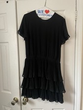 Michael Michael Kors Textured Tiered Ruffle Dress