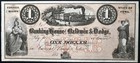1850s $1 Banking House of Baldwin & Dodge Council BlufI Iowa Obsolete Choice UNC — photo 1