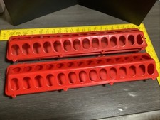 Little Giant 820 Red Plastic Poultry Feeder 32 oz. NOS Lot Of 2