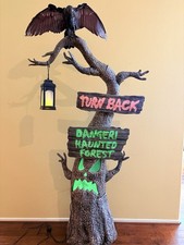 Rare Animatronic Haunted Living 7 Ft Haunted Tree - Lighted Tree Halloween Prop
