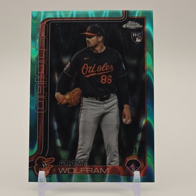 2025 Topps Chrome Grant Wolfram #USC31 Teal Raywave Refractor /199 rookie RC