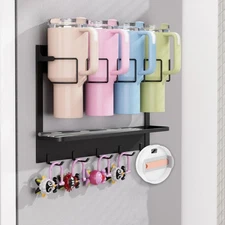 Magnetic Cup Storage Organizer Holder – Strong Magnetic Tumbler Rack for Stan...