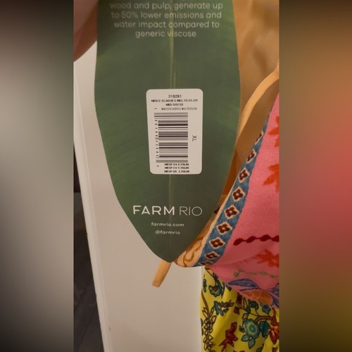 Farm Rio Midikleid mehrfarbig gemischte Schals Lenzing™ Ecovero™ Viskose Gr. XL - Bild 4 von 6