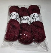 Plucky Knitter Primo Aran Yarn Color Barn Door (Country Red)  3 Skeins