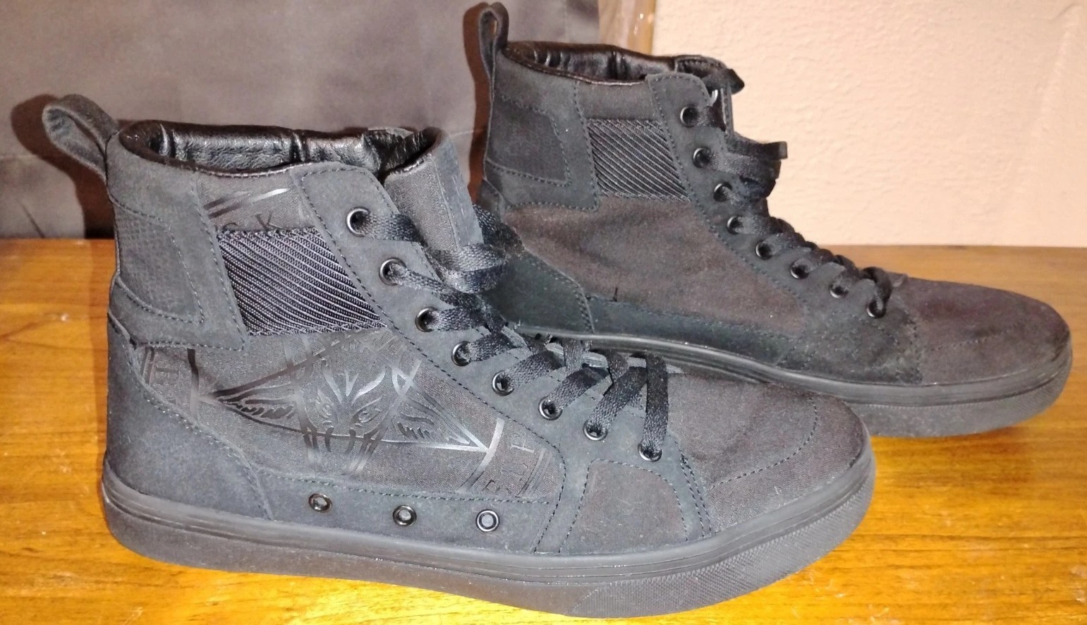 Black Craft: High Tops Devil Shoes Black/ Black W 11/ M9