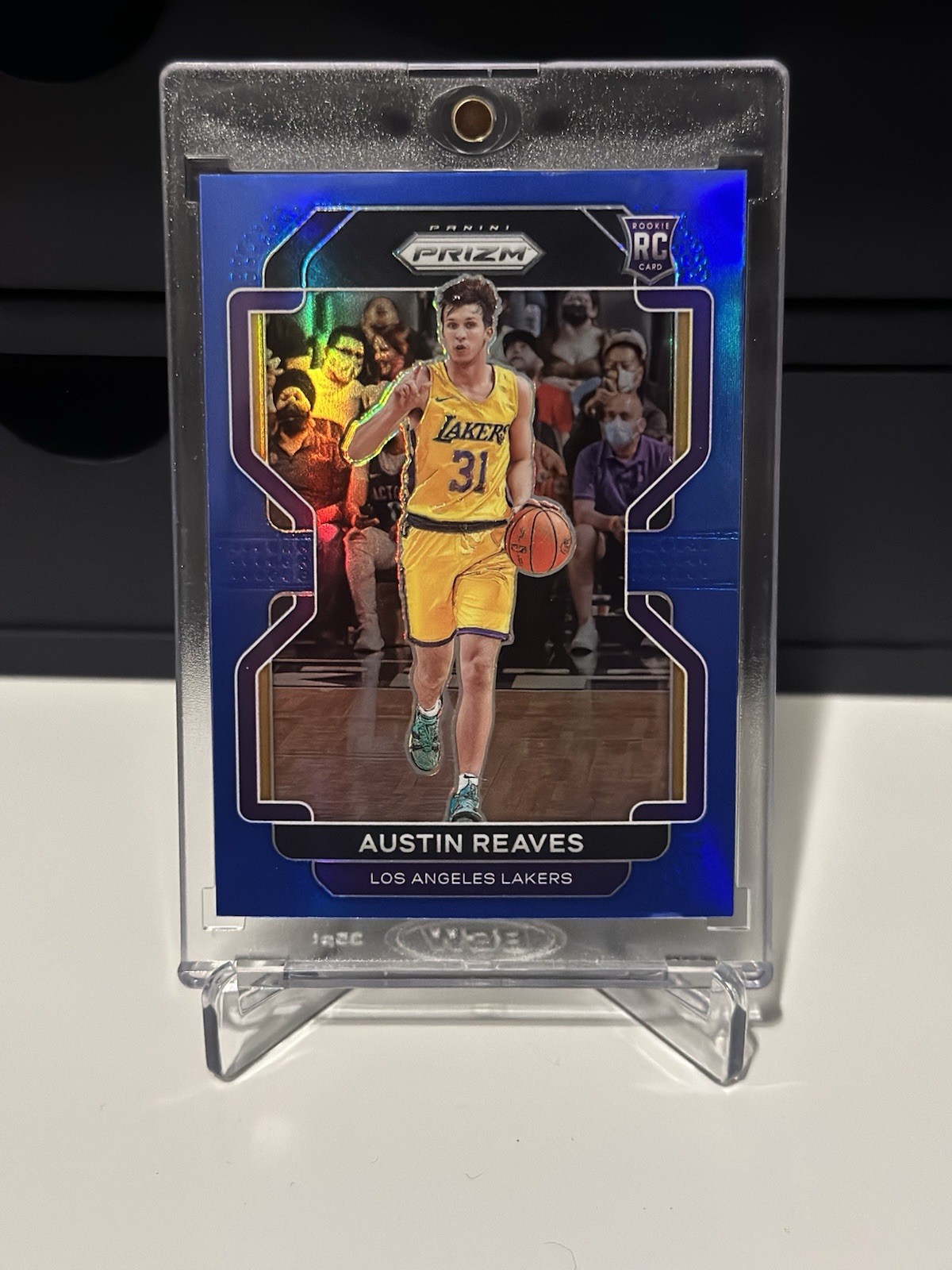 2021-22 Prizm Austin Reaves Blue Prizm SSP /199 Rookie Card RC #165