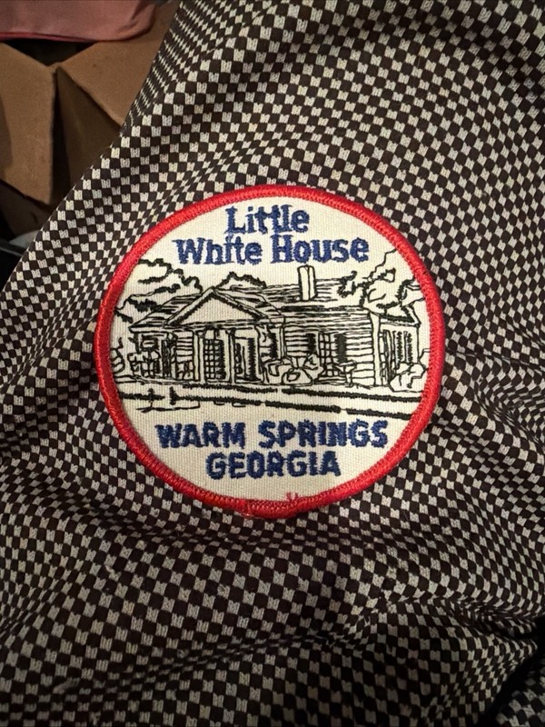 New Vintage Little White House Warm Springs Georgia 3" Embroidered Patch