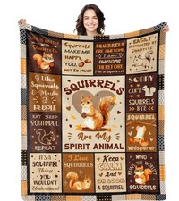 Squirrel Gifts Blanket 50" X 60", Squirrel Lover Gifts for /Men, Funny Squirr...